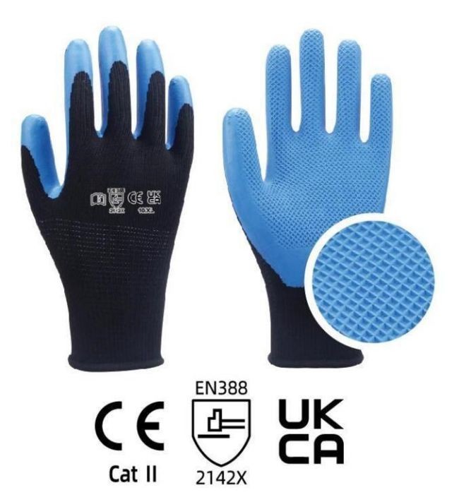 Seamless Polyester Slip Resistant Gloves 10 Gauge Eco Latex Durable