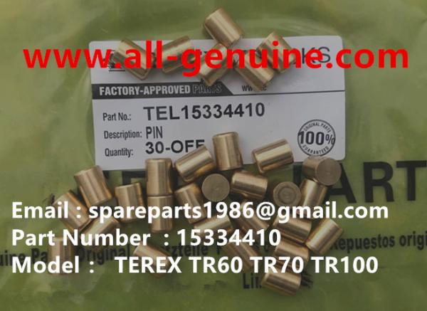 15334410 PIN TEREX NHL MINING DUMP TRUCK TR35 TR50 TR60 TR100 3305B 3305F 3303