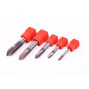 TiAlN Coated 0.2-0.5μM Surface Finish Chamfer End Mill For Chamfering