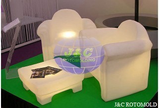 LLDPE Plastic Rotational Moulding For Roto Molded LED Light Sofa And Table Parts