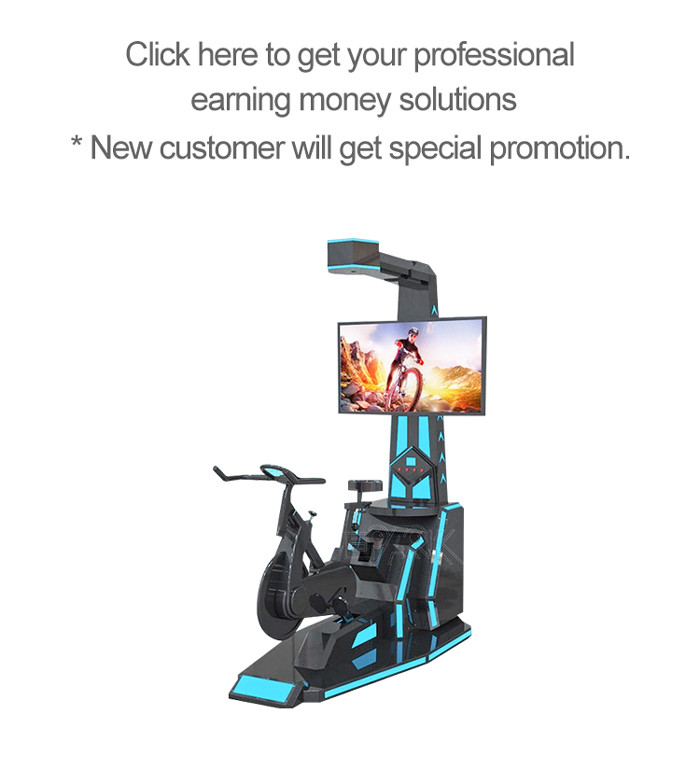 42 Inch Display Virtual Reality Game Machine VR Bicycle Racing Game Simulator