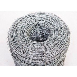  Sharp Edge 3'' Electro Galvanized Barbed Wire 2 Strand Manufactures