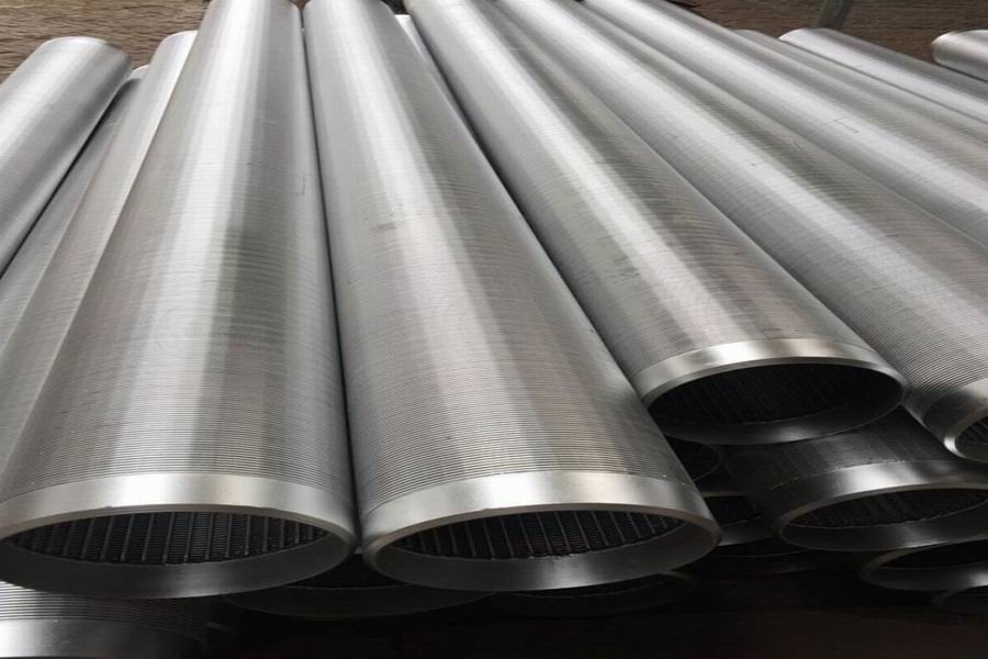V Wire Duplex Steel Pipe SS316L Wrapped Tube Well Screen 0.1 - 30mm Slot