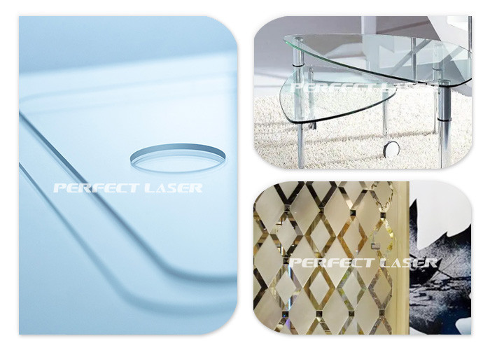 Round Craft Glass CNC Laser Engraving Cutting Machine For Architectural Furniture