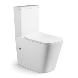 Two Piece Ceramic Wc Toilet Siphonic Rimless Floor Mounted