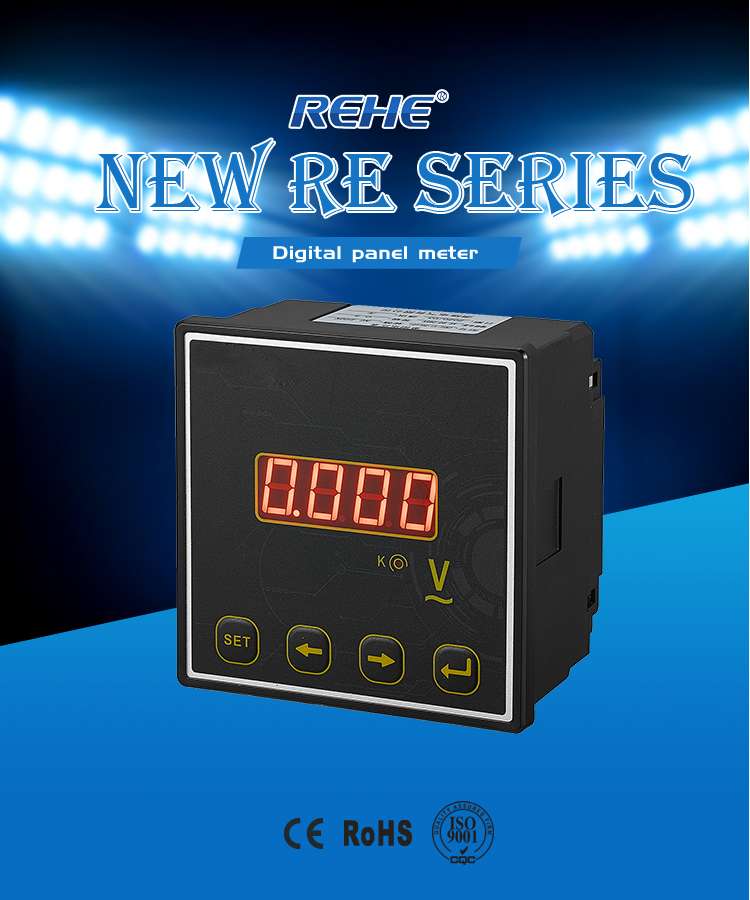 CN New RE Series Factory price Digital display 1 Phase Voltage meter/Voltmeter
