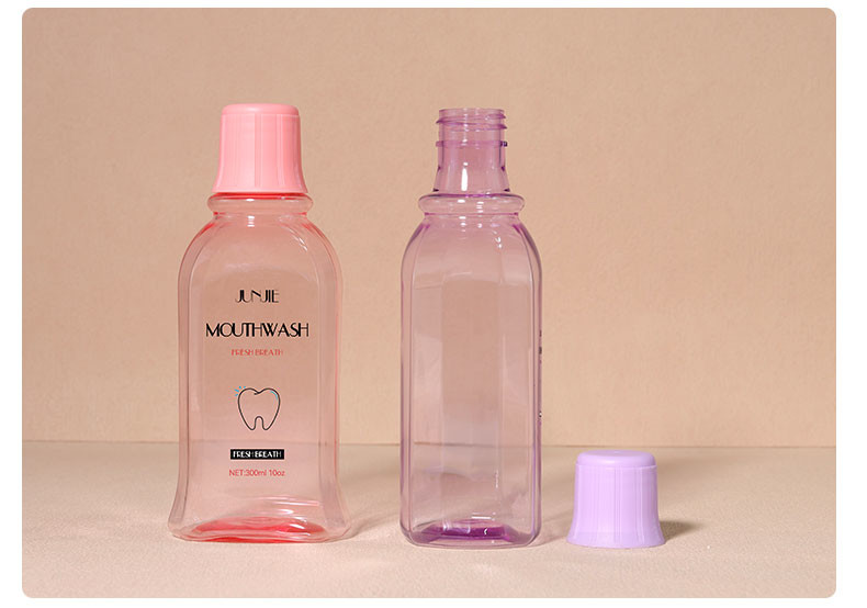 Customized Plastic Mouthwash Bottle 100ml/250ml/300ml Empty Body Lotion Bottles For Cosmetic