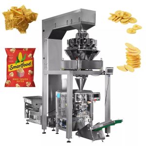 China Automatic Nitrogen Filling Packing Machine For Banana Chips Snack Chips Pouch on sale
