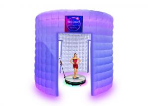 China 360 Wonderful Inflatable Party Cube Round Inflatable Led Cube With 2 Or 3 Doors on sale
