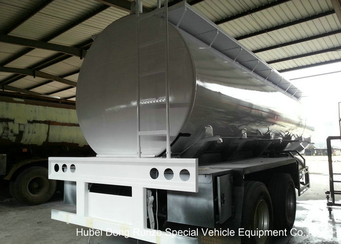 Dual Axle 32 Ton Tank Semi Trailer Single Point Suspension For Hydrofluoric Acid / HCL