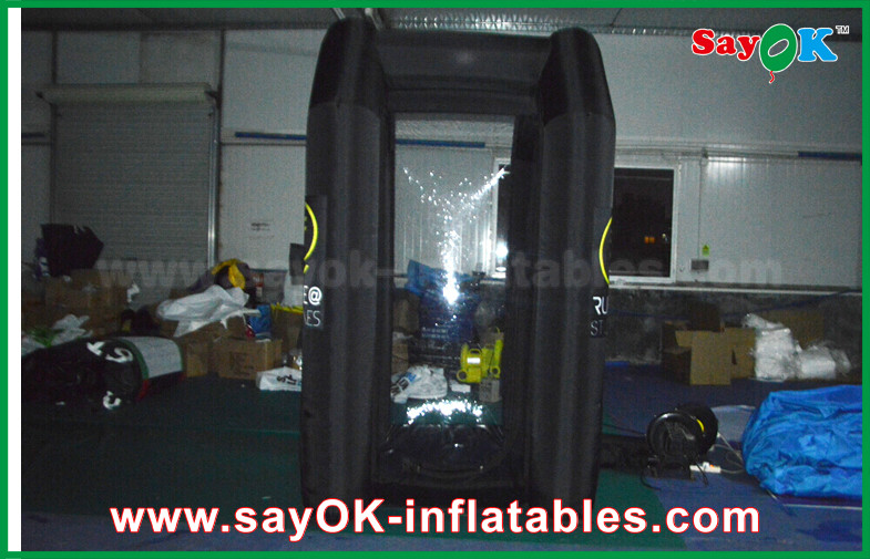 Black Oxford Custom Inflatable Products Inflatable Money Booth For Promotion , 1.5mLX2mWX 2.5mL