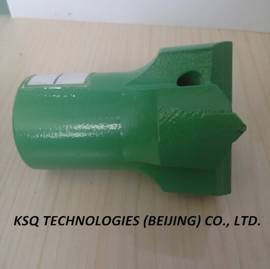 H25 / R38 Flat / Oblique Button Drill Bit , Cross Bit Thread Steel for Tunneling