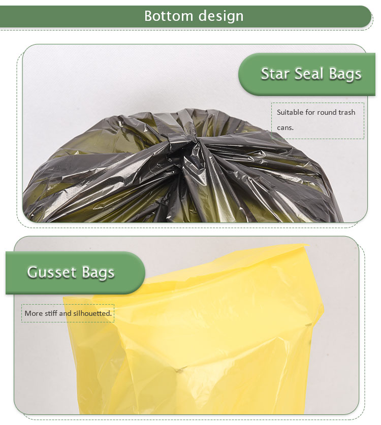 Customized Logo Plastic Garbage Bags On Roll For Convenient Waste Collection