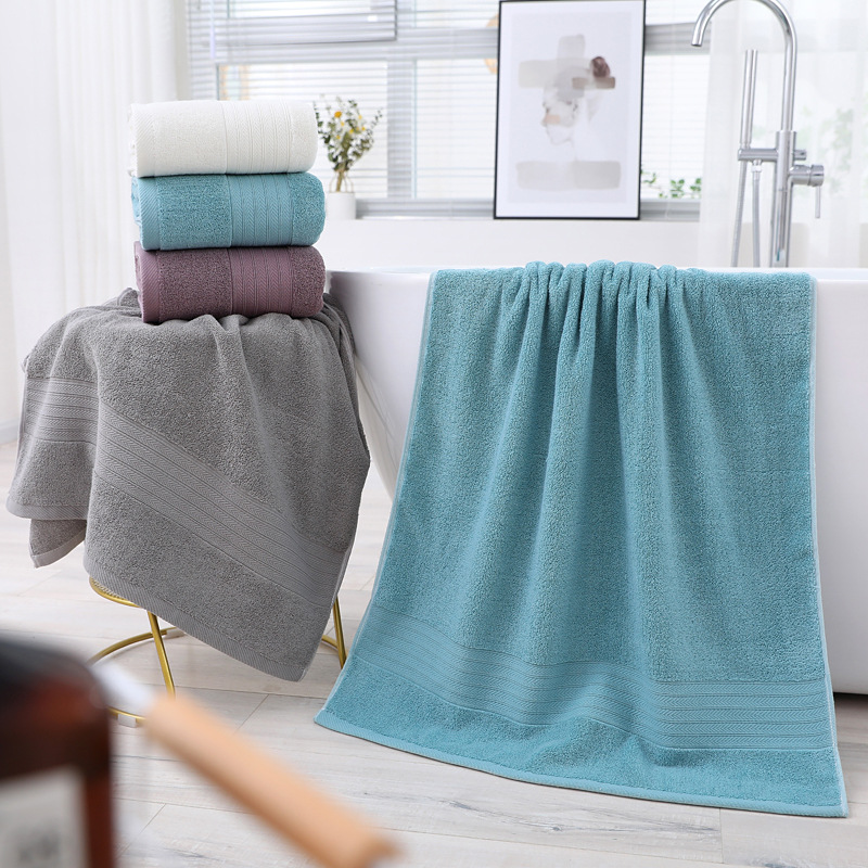 Popular Jacquard Style 100% Pure Cotton Antibacterial Bath Towel for Soft and Durable