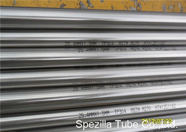 304 Stainless Steel Tubing , Stainless Steel Pipe 3A Certified 1.5'' X 0.065'' X