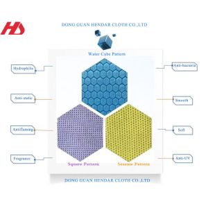 Water Cube PP Nonwoven Fabric Hexagonal / Square / Sesame Pattern