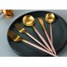 Buy cheap FDA Gold And Pink Plated Stainless Steel Cutlery Set For Wedding from wholesalers
