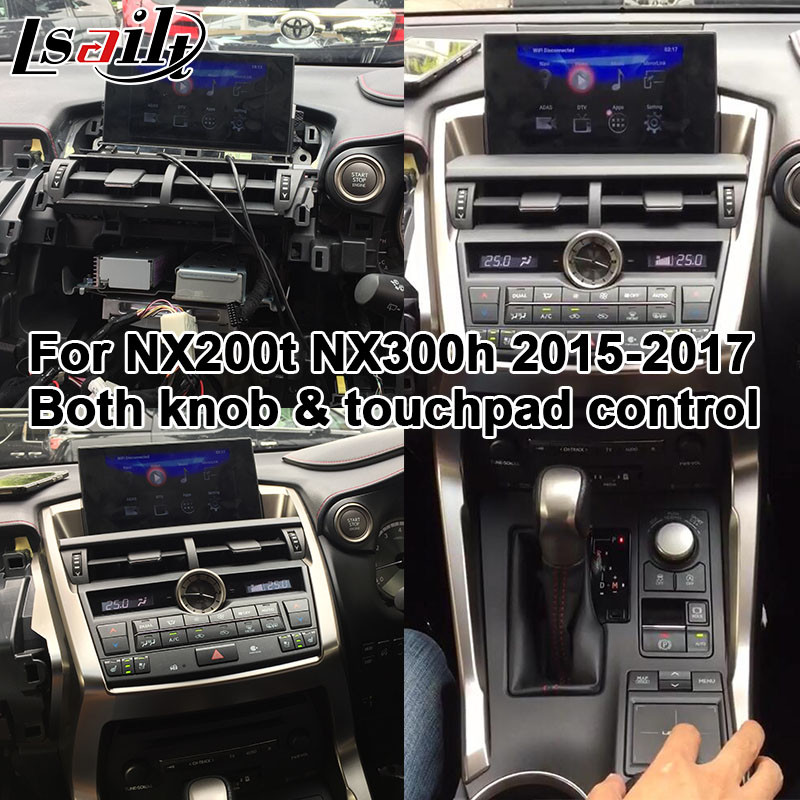 Lexus NX200t NX300h GPS Navigation Box knob touchpad control waze youtube carplay android auto