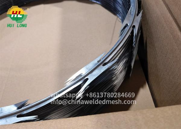 Razor Barbed Wire 18 Inch Concertina Barbed Wire 5 Rolls 250 Feet For Industrial