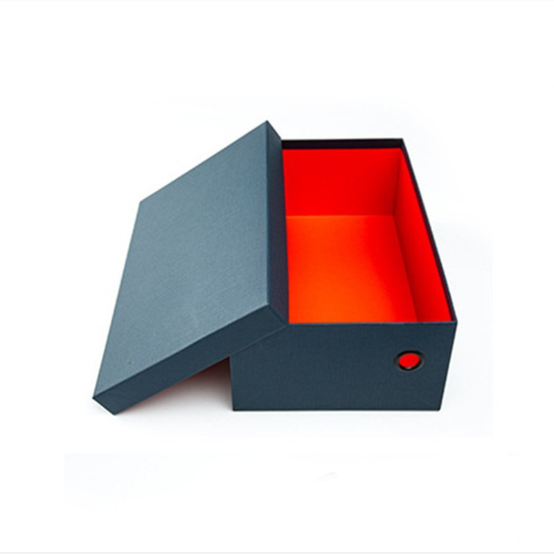 Luxury Square Orange Rigid Cardboard Hair Extensions Packaging Gift Box for Varnishing