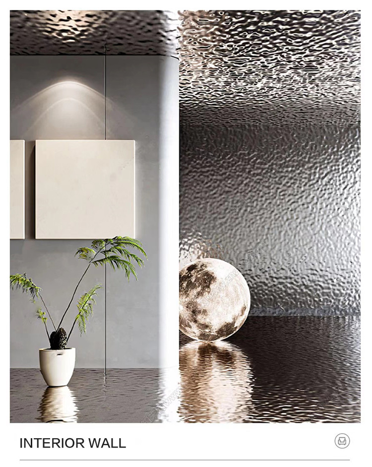 Fireproof Water Ripple Panel Wood Veneer Wall Panel Mould Proof
