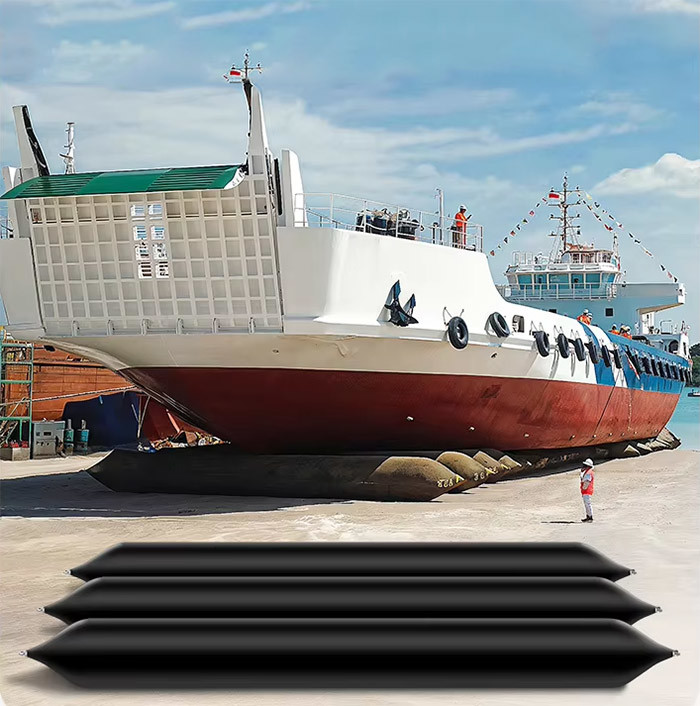 Black 2.0m Airbag Roller Inflatable Rubber Balloon Ship Launching Balloon
