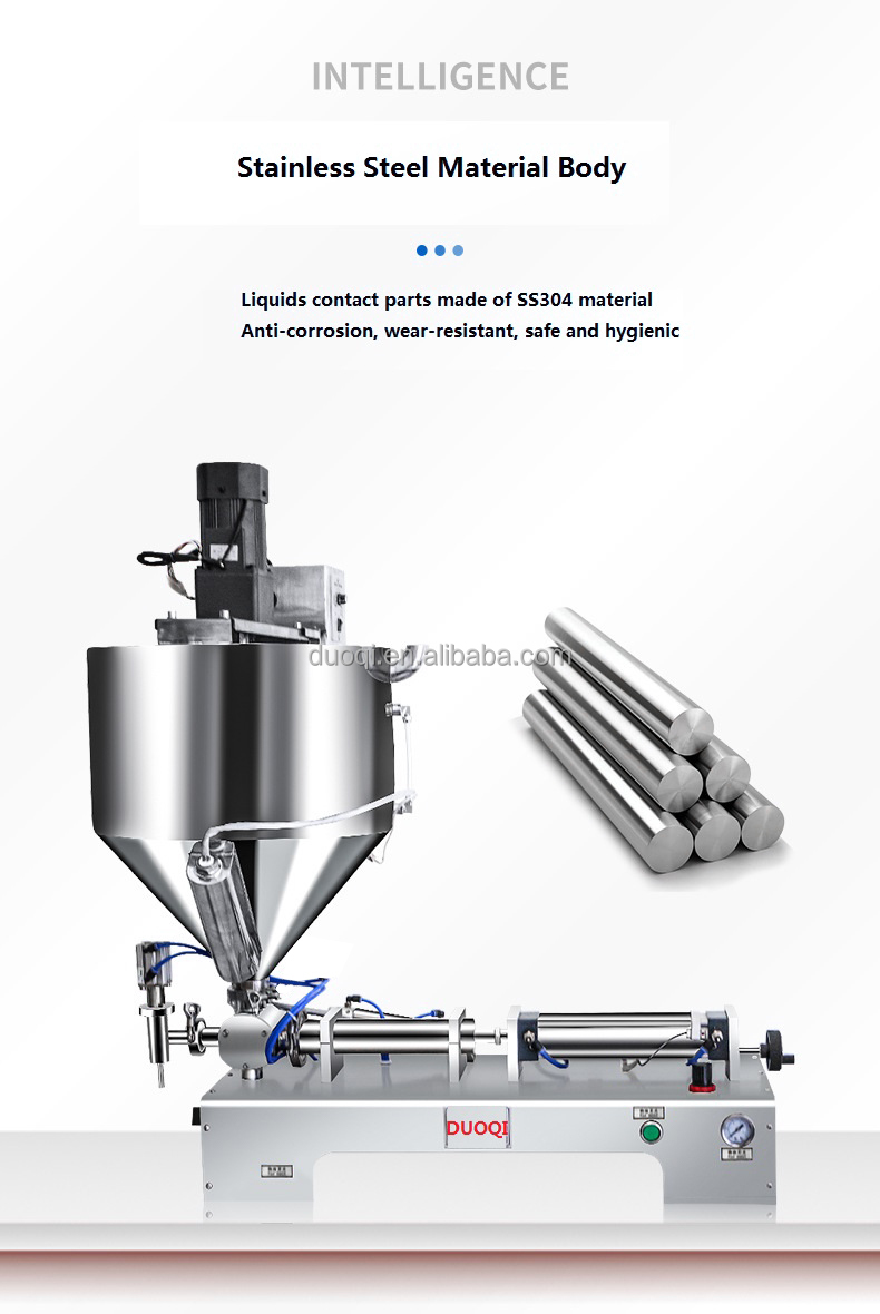 Stainless Steel Jar Paste Bottle Filling Machine for Automatic Mixing of Shea Butter