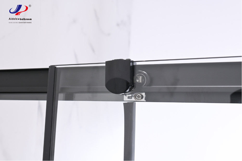 4/5mm Tempered Glass Square Shower Enclosure With Black Alum Frame