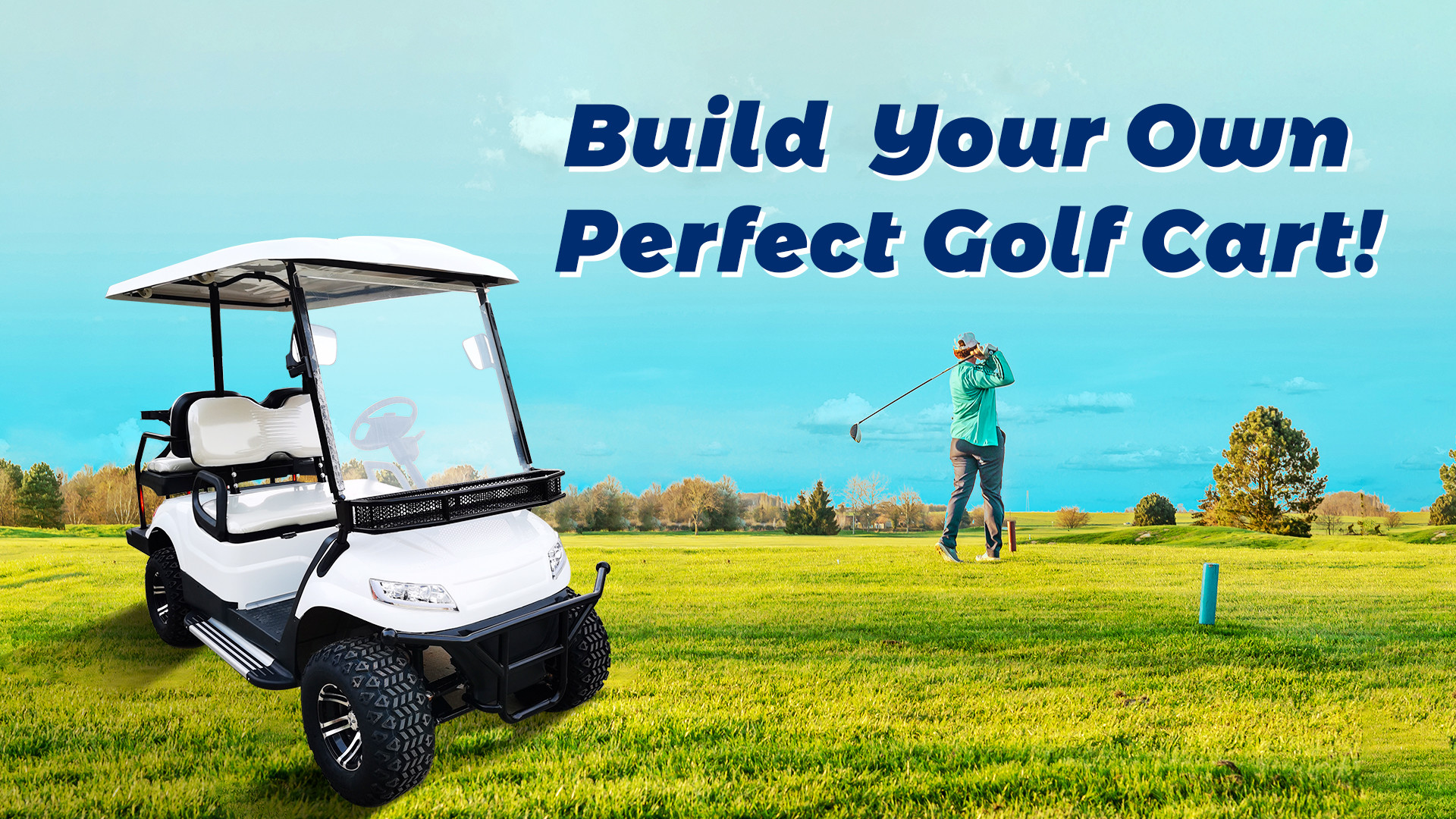 530Kg Golden Luxury Electric 6 Seater Golf Cart Manufacturers With 3.5kw Motor