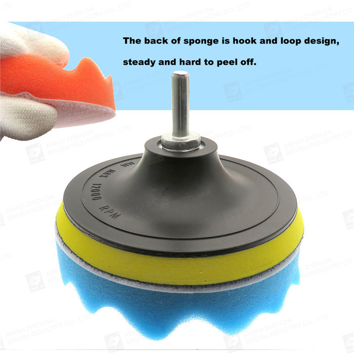 9pcs 7 Inch Car Polishing Sponges With M14 Drill Adaptor