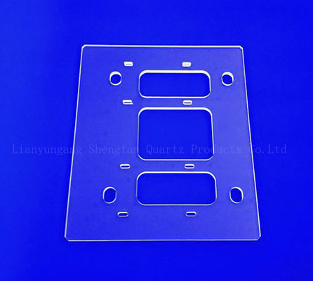 Transparent Quartz Glass Plate Heat Resistance Processing Laser Drilling With Hole