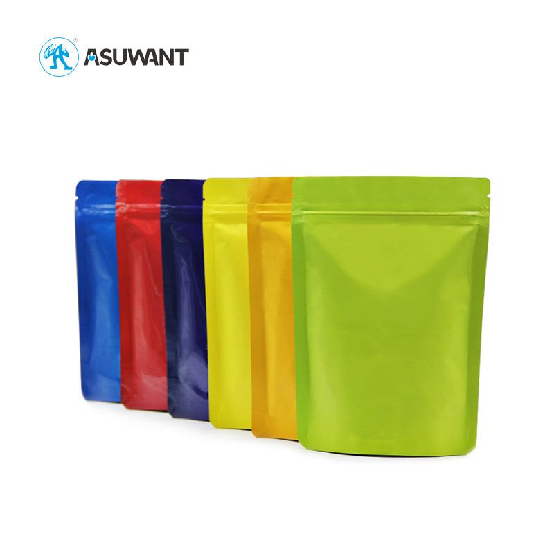 Resealable Aluminum Foil Zipper Bag Matte Small Sachet Colored CMYK Printing