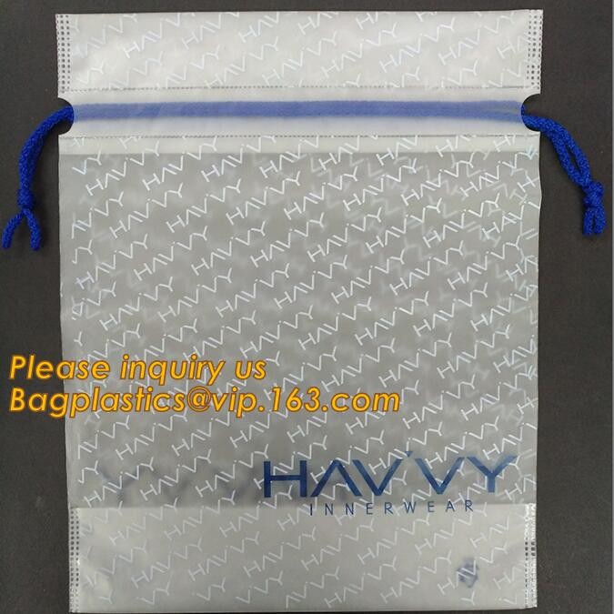 Plastic Bag OEM Custom PVC Loop Handle Image Printed Plastic Shopping Bag,Promotional Clear Waterproof Plastic Cosmetic