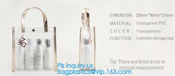 Custom Stadium Tote Bag Clear Shoulder PVC Bag with Zipper, pvc letter bucket bag clear transparent jelly shoulder tote