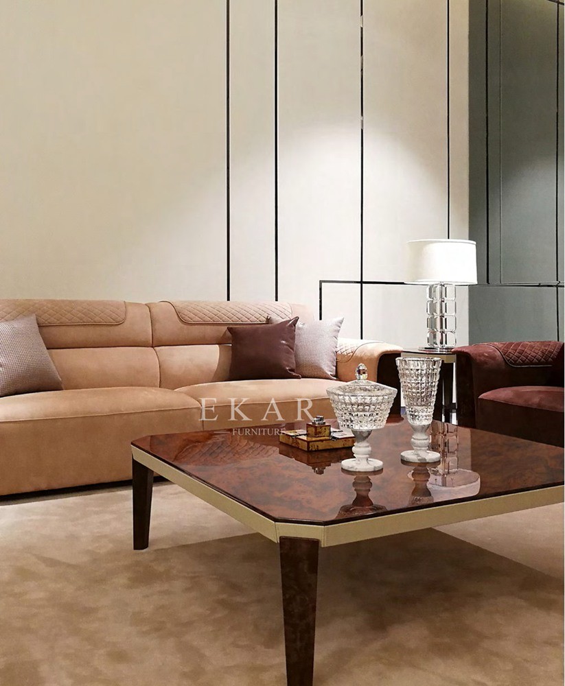 Luxury Modern Design 7 Seater Nubuck Leather Sofa Set W006SF1A