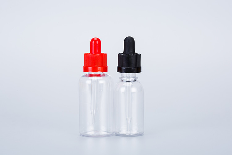 Custom Logo Dropper Bottles Set Transparent Black Various Sizes 10ml-120ml Smooth Surface 5000pcs Print