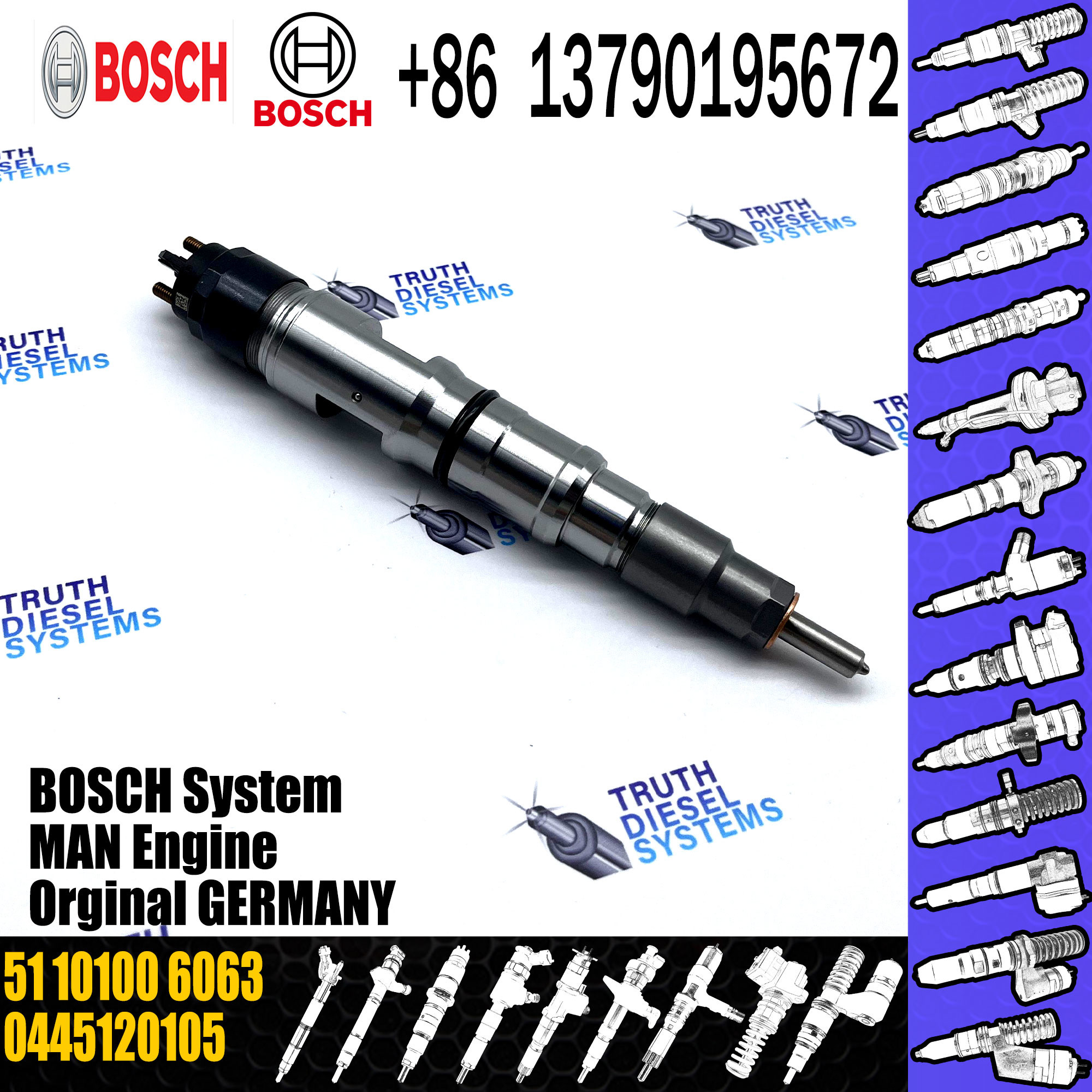 High Quality New Diesel Fuel Injector 4945316 0445120140 For VW Constellation/Volksbus