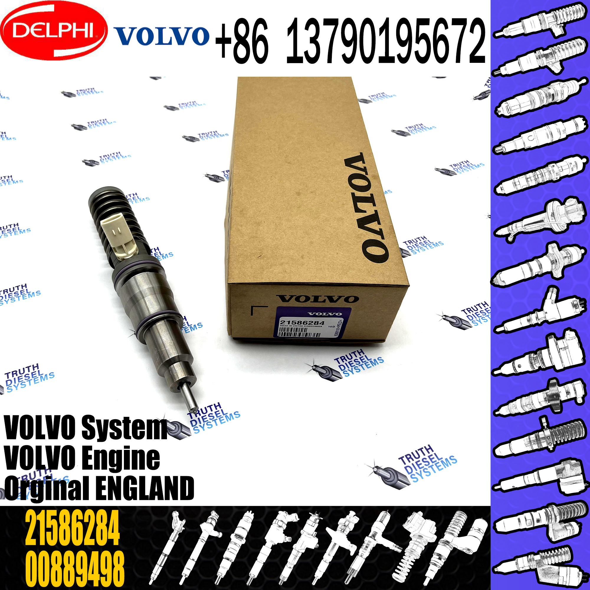 2 Pins Fuel Injector Overhaul Repair Kits For VOL E1 Injector 20430583 20440388 20500620 21586294 21586284