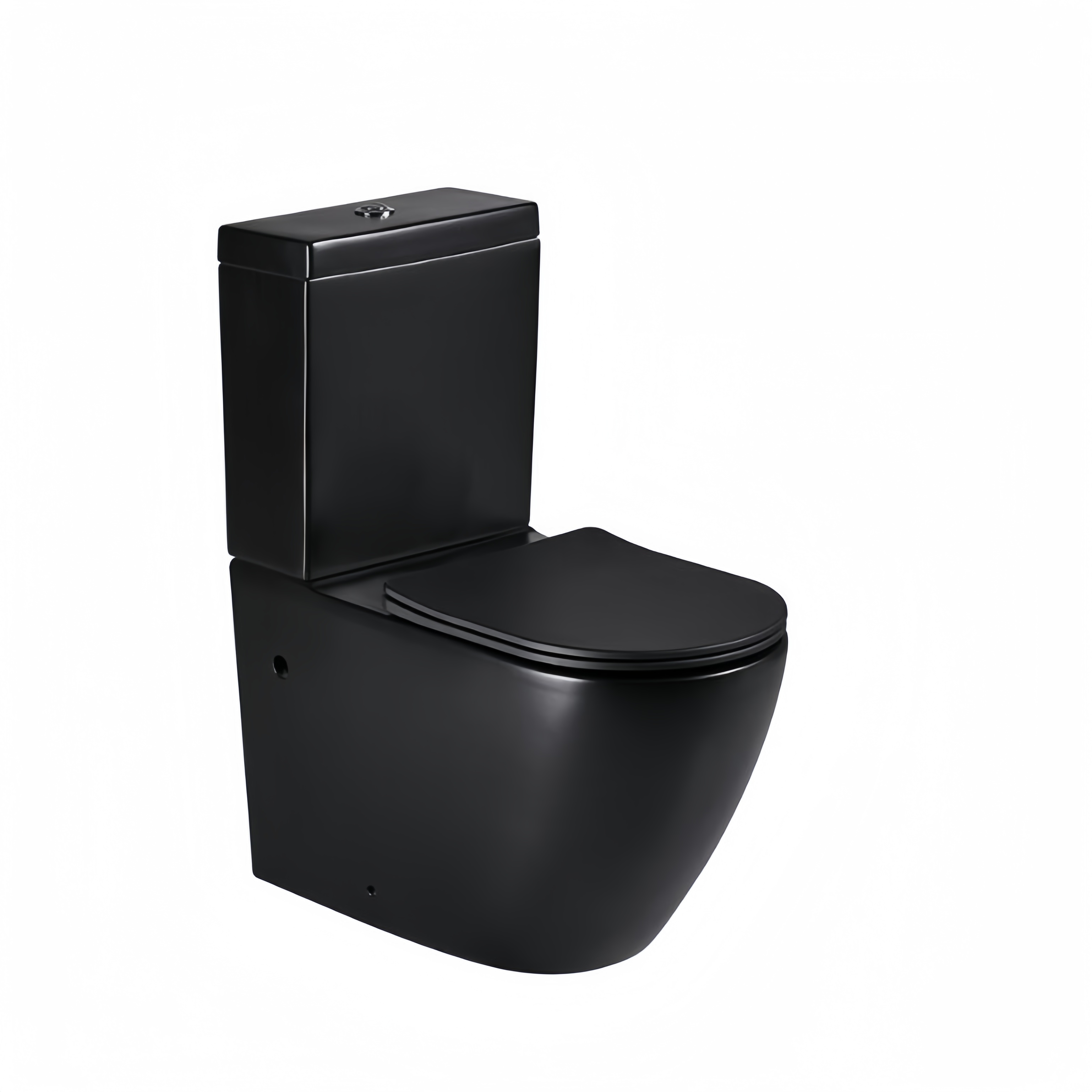 European Classic Design Matte Black 2 in 1 Ceramic WC Bathroom Toilets Water Set Ware