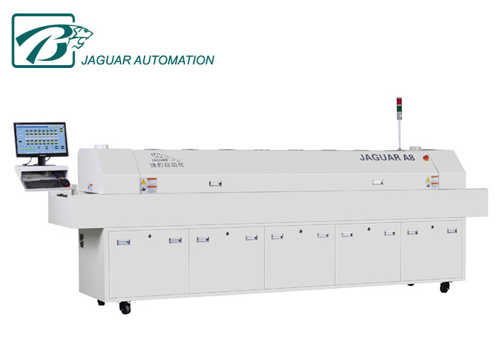 SMT Infrared Reflow Soldering Machine For LED Light Hot / Cool Air White Color