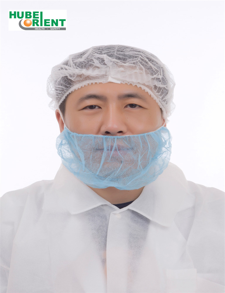 Breathable Disposable Nonwoven Beard Cover With Single Elastic For Barber Shop