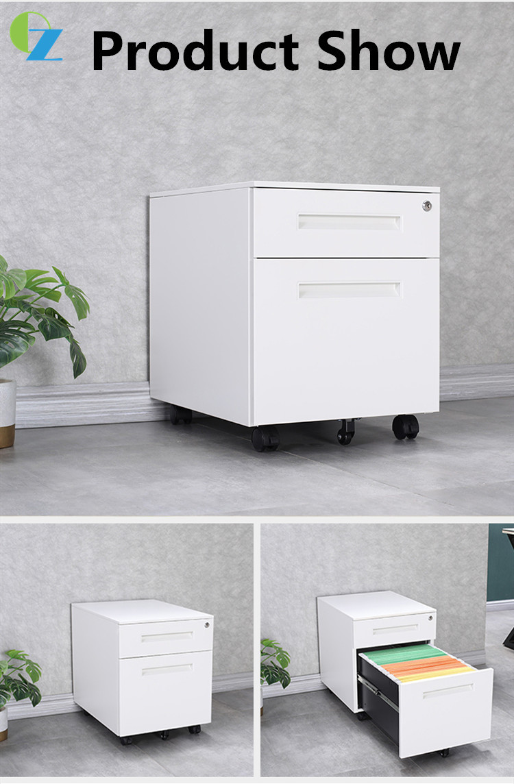 Assembled Structure 2 Drawer Mobile Pedestal Cabinet Office Furniture