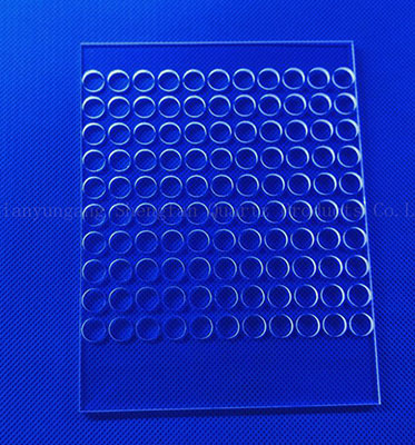 Transparent Quartz Glass Plate Heat Resistance Processing Laser Drilling With Hole
