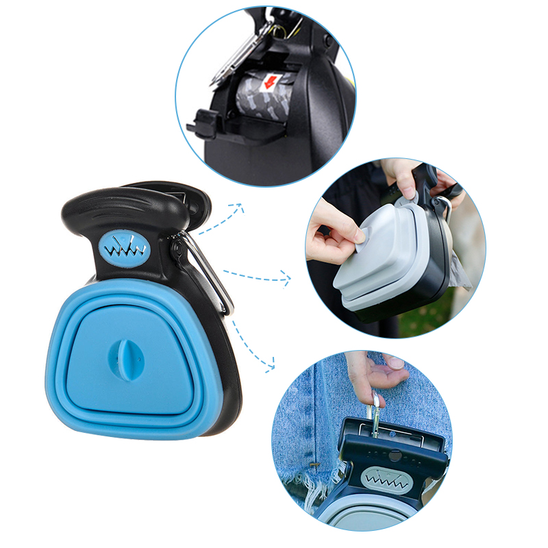 Blue Handheld Dog Poop Scoop Portable Pooper Scooper For Walking