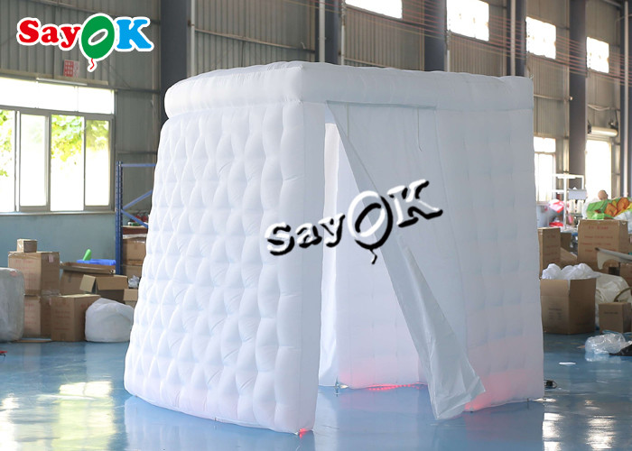Professional Photo Studio Customized White Double Door Inflatable Photo Booth Props For Party Event