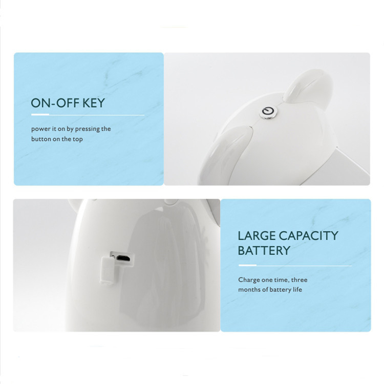 200ML Portable Liquid Soap Dispenser PETG 5CM Touchless Countertop