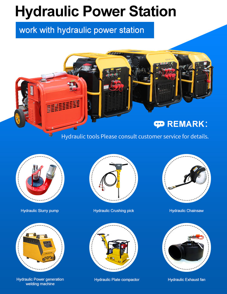 Portable Gas Engine Hydraulic Power Pack Unit For Hydraulic Auger Hand Push Type Station