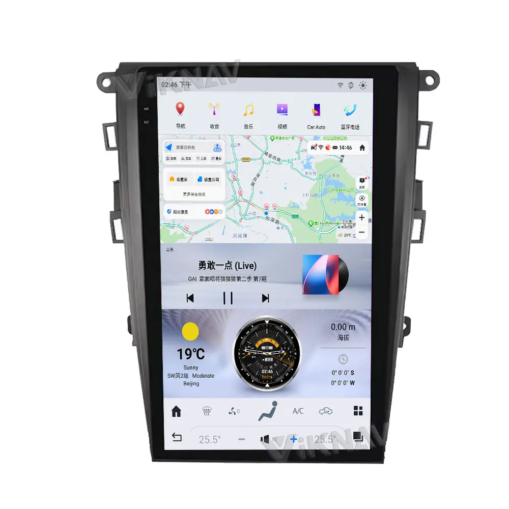 13.6 Inch Android Auto Car Radio For Ford Mondeo 2013-2021 Multimedia Player GPS Navigation Head Unit Wireless Carplay