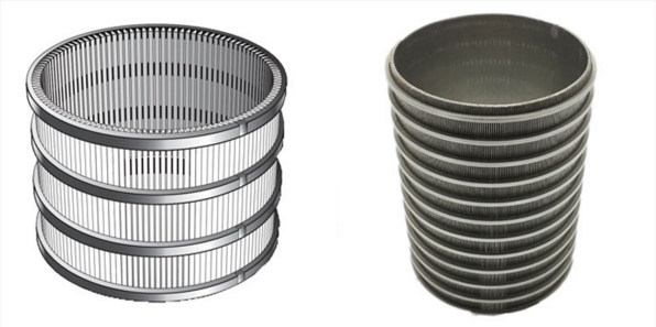 SS Wedge Johnson Wire Screen , Stainless Steel Wedge Mesh Cylinder Filter