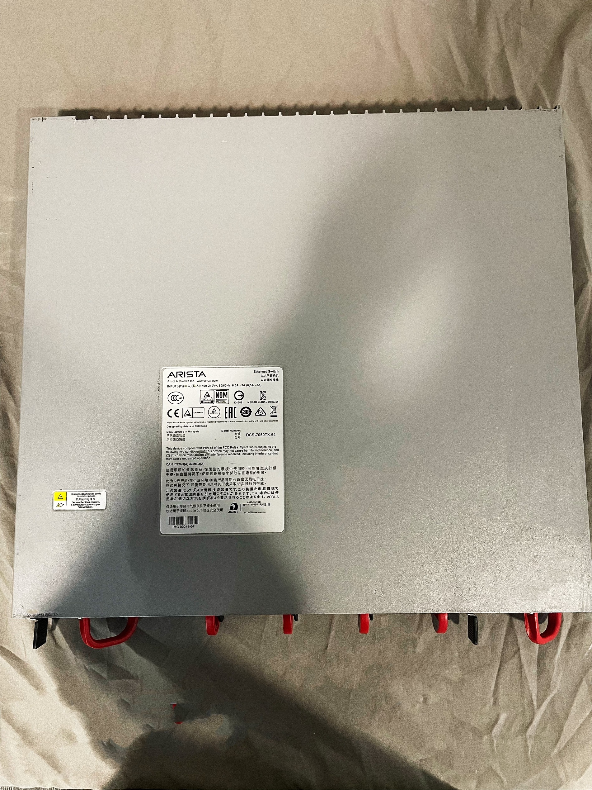 Full Duplex Half Duplex DCS-7050TX-64-R 48x RJ45 1/10GBASE-T 4x 40GbE QSFP Switch